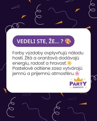 VYBERTE SI FARBU SVOJEJ OSLAVY! 🌈 U nás nájdete výzdobu vo všetkých farbách – stačí si vybrať tú, ktorá vystihne vašu...